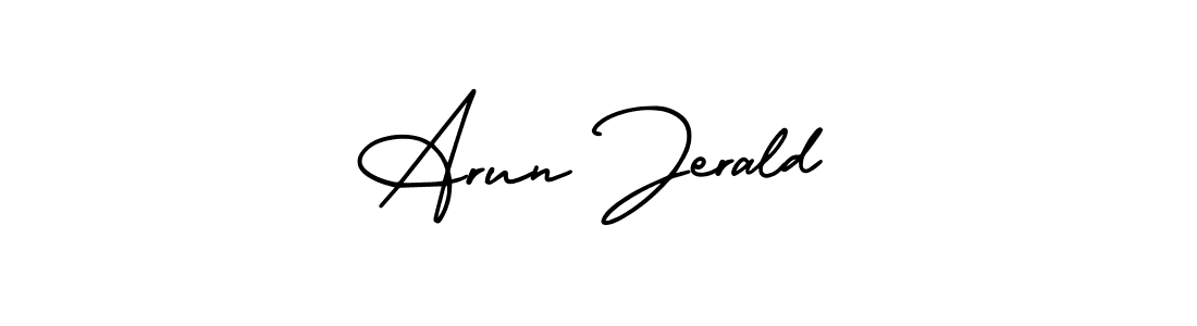 Make a beautiful signature design for name Arun Jerald. With this signature (AmerikaSignatureDemo-Regular) style, you can create a handwritten signature for free. Arun Jerald signature style 3 images and pictures png