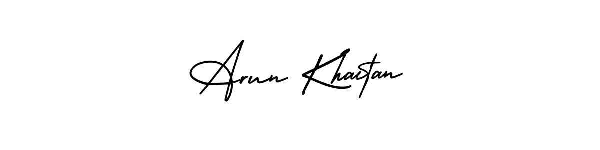 if you are searching for the best signature style for your name Arun Khaitan. so please give up your signature search. here we have designed multiple signature styles  using AmerikaSignatureDemo-Regular. Arun Khaitan signature style 3 images and pictures png