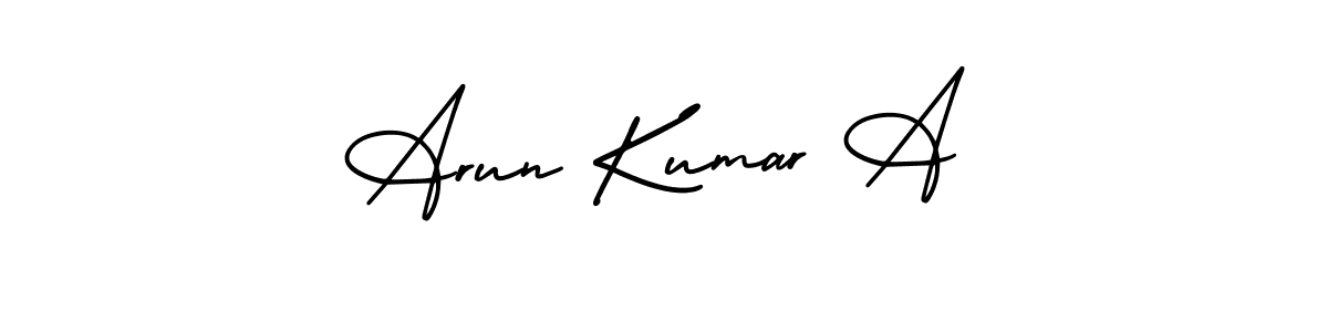 AmerikaSignatureDemo-Regular is a professional signature style that is perfect for those who want to add a touch of class to their signature. It is also a great choice for those who want to make their signature more unique. Get Arun Kumar A name to fancy signature for free. Arun Kumar A signature style 3 images and pictures png