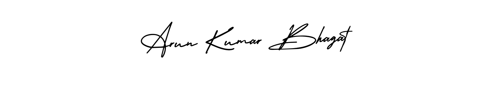 AmerikaSignatureDemo-Regular is a professional signature style that is perfect for those who want to add a touch of class to their signature. It is also a great choice for those who want to make their signature more unique. Get Arun Kumar Bhagat name to fancy signature for free. Arun Kumar Bhagat signature style 3 images and pictures png