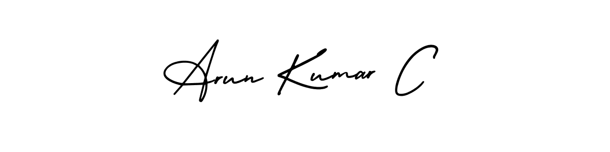 Make a short Arun Kumar C signature style. Manage your documents anywhere anytime using AmerikaSignatureDemo-Regular. Create and add eSignatures, submit forms, share and send files easily. Arun Kumar C signature style 3 images and pictures png