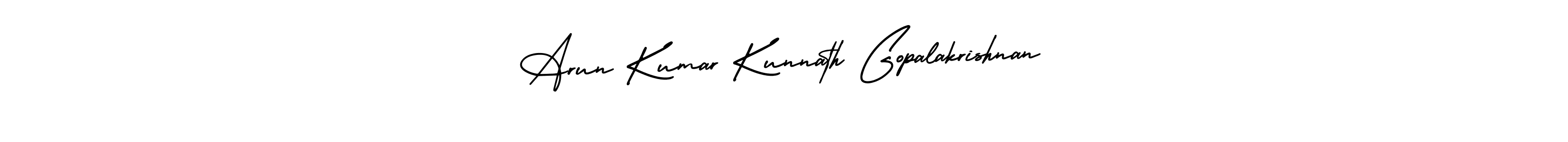 Also You can easily find your signature by using the search form. We will create Arun Kumar Kunnath Gopalakrishnan name handwritten signature images for you free of cost using AmerikaSignatureDemo-Regular sign style. Arun Kumar Kunnath Gopalakrishnan signature style 3 images and pictures png