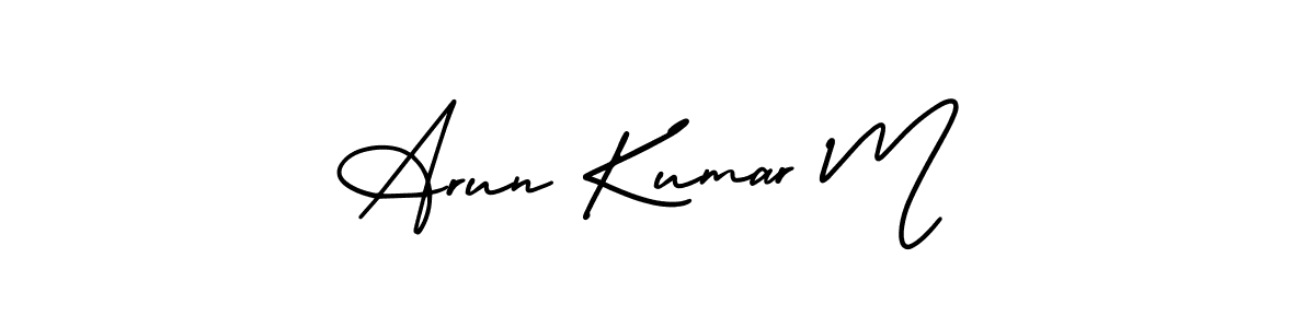 Also You can easily find your signature by using the search form. We will create Arun Kumar M name handwritten signature images for you free of cost using AmerikaSignatureDemo-Regular sign style. Arun Kumar M signature style 3 images and pictures png