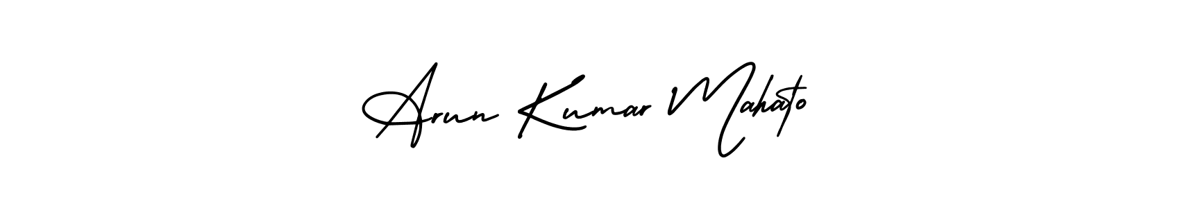 Design your own signature with our free online signature maker. With this signature software, you can create a handwritten (AmerikaSignatureDemo-Regular) signature for name Arun Kumar Mahato. Arun Kumar Mahato signature style 3 images and pictures png