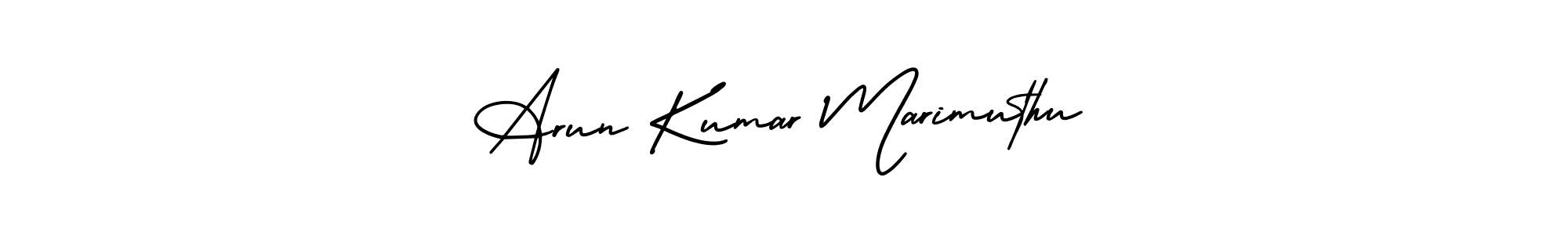 Make a short Arun Kumar Marimuthu signature style. Manage your documents anywhere anytime using AmerikaSignatureDemo-Regular. Create and add eSignatures, submit forms, share and send files easily. Arun Kumar Marimuthu signature style 3 images and pictures png