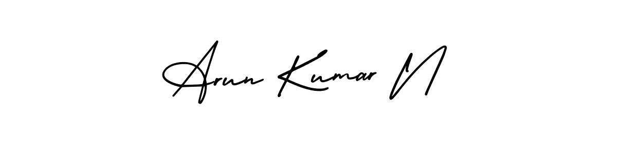 How to Draw Arun Kumar N signature style? AmerikaSignatureDemo-Regular is a latest design signature styles for name Arun Kumar N. Arun Kumar N signature style 3 images and pictures png