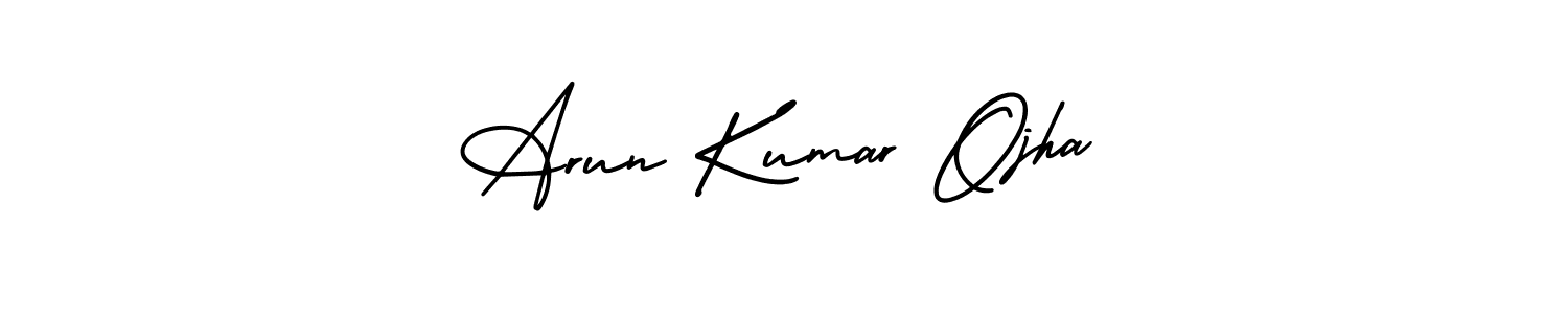You should practise on your own different ways (AmerikaSignatureDemo-Regular) to write your name (Arun Kumar Ojha) in signature. don't let someone else do it for you. Arun Kumar Ojha signature style 3 images and pictures png