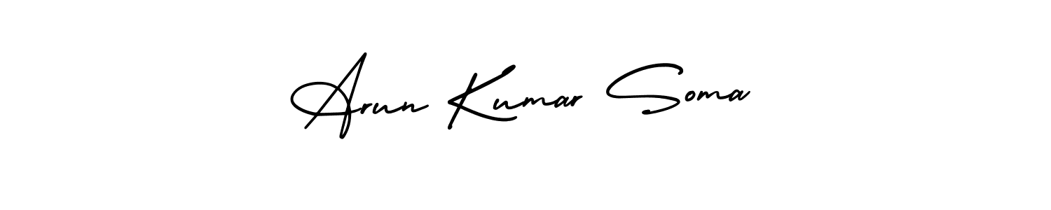 Arun Kumar Soma stylish signature style. Best Handwritten Sign (AmerikaSignatureDemo-Regular) for my name. Handwritten Signature Collection Ideas for my name Arun Kumar Soma. Arun Kumar Soma signature style 3 images and pictures png