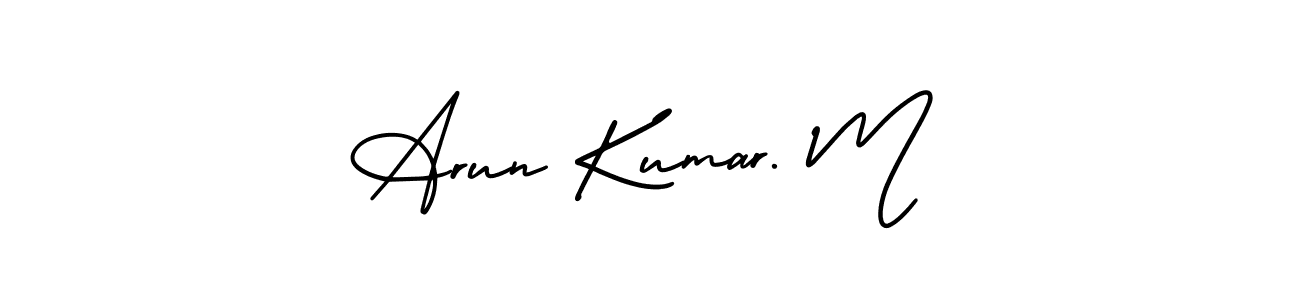 Arun Kumar. M stylish signature style. Best Handwritten Sign (AmerikaSignatureDemo-Regular) for my name. Handwritten Signature Collection Ideas for my name Arun Kumar. M. Arun Kumar. M signature style 3 images and pictures png