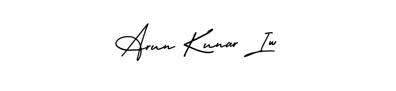 Similarly AmerikaSignatureDemo-Regular is the best handwritten signature design. Signature creator online .You can use it as an online autograph creator for name Arun Kunar Iw. Arun Kunar Iw signature style 3 images and pictures png