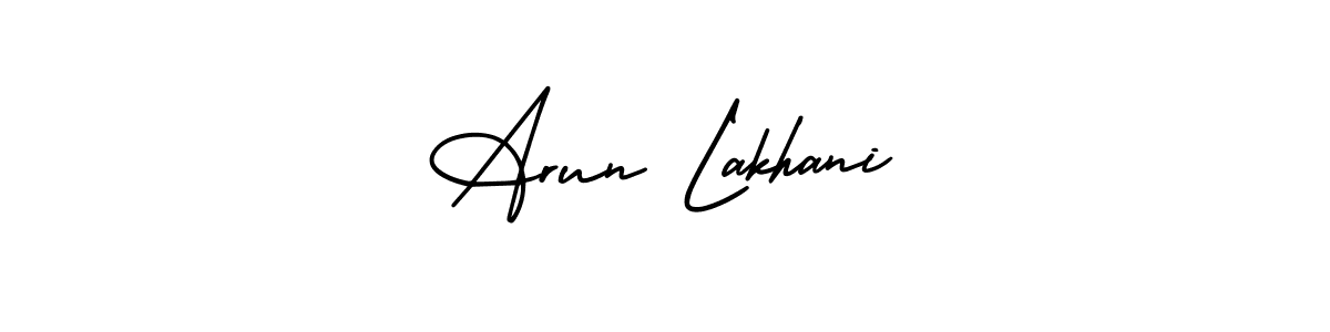 It looks lik you need a new signature style for name Arun Lakhani. Design unique handwritten (AmerikaSignatureDemo-Regular) signature with our free signature maker in just a few clicks. Arun Lakhani signature style 3 images and pictures png