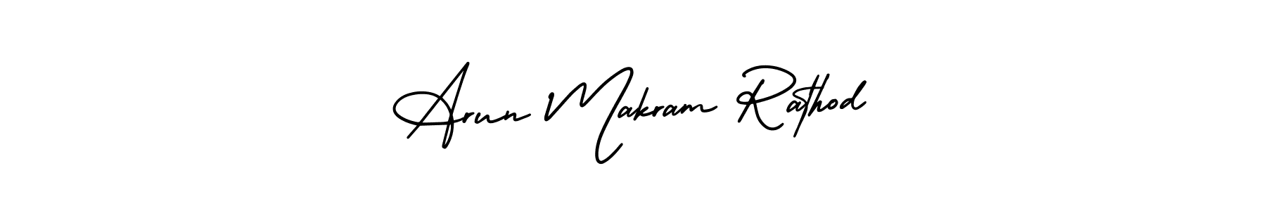 Design your own signature with our free online signature maker. With this signature software, you can create a handwritten (AmerikaSignatureDemo-Regular) signature for name Arun Makram Rathod. Arun Makram Rathod signature style 3 images and pictures png