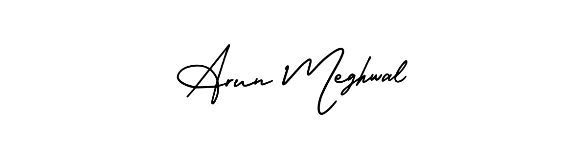 Design your own signature with our free online signature maker. With this signature software, you can create a handwritten (AmerikaSignatureDemo-Regular) signature for name Arun Meghwal. Arun Meghwal signature style 3 images and pictures png