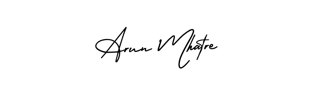 How to Draw Arun Mhatre signature style? AmerikaSignatureDemo-Regular is a latest design signature styles for name Arun Mhatre. Arun Mhatre signature style 3 images and pictures png