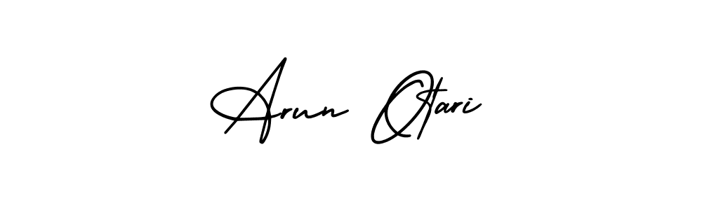 Similarly AmerikaSignatureDemo-Regular is the best handwritten signature design. Signature creator online .You can use it as an online autograph creator for name Arun Otari. Arun Otari signature style 3 images and pictures png