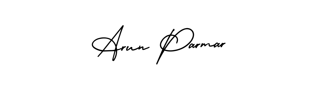 This is the best signature style for the Arun Parmar name. Also you like these signature font (AmerikaSignatureDemo-Regular). Mix name signature. Arun Parmar signature style 3 images and pictures png