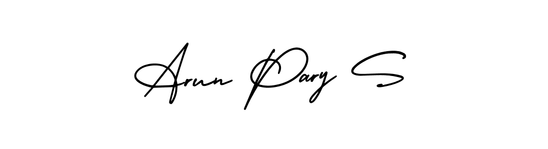 Design your own signature with our free online signature maker. With this signature software, you can create a handwritten (AmerikaSignatureDemo-Regular) signature for name Arun Pary S. Arun Pary S signature style 3 images and pictures png