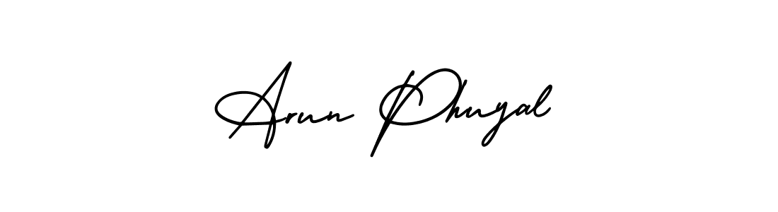 You can use this online signature creator to create a handwritten signature for the name Arun Phuyal. This is the best online autograph maker. Arun Phuyal signature style 3 images and pictures png