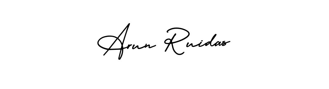 Arun Ruidas stylish signature style. Best Handwritten Sign (AmerikaSignatureDemo-Regular) for my name. Handwritten Signature Collection Ideas for my name Arun Ruidas. Arun Ruidas signature style 3 images and pictures png