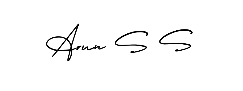 Similarly AmerikaSignatureDemo-Regular is the best handwritten signature design. Signature creator online .You can use it as an online autograph creator for name Arun S S. Arun S S signature style 3 images and pictures png