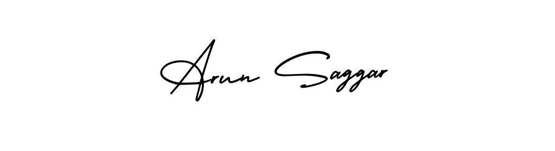 Make a short Arun Saggar signature style. Manage your documents anywhere anytime using AmerikaSignatureDemo-Regular. Create and add eSignatures, submit forms, share and send files easily. Arun Saggar signature style 3 images and pictures png