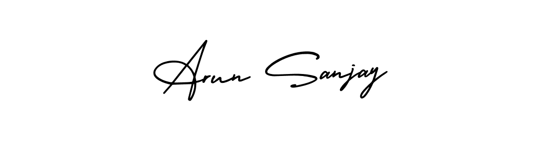 AmerikaSignatureDemo-Regular is a professional signature style that is perfect for those who want to add a touch of class to their signature. It is also a great choice for those who want to make their signature more unique. Get Arun Sanjay name to fancy signature for free. Arun Sanjay signature style 3 images and pictures png