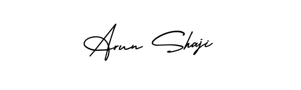 Make a beautiful signature design for name Arun Shaji. With this signature (AmerikaSignatureDemo-Regular) style, you can create a handwritten signature for free. Arun Shaji signature style 3 images and pictures png