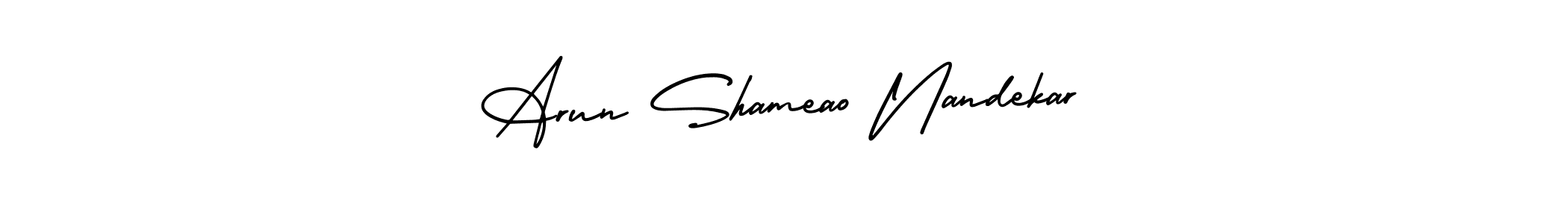 It looks lik you need a new signature style for name Arun Shameao Nandekar. Design unique handwritten (AmerikaSignatureDemo-Regular) signature with our free signature maker in just a few clicks. Arun Shameao Nandekar signature style 3 images and pictures png