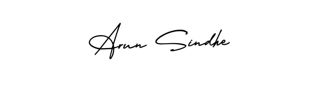 How to make Arun Sindhe name signature. Use AmerikaSignatureDemo-Regular style for creating short signs online. This is the latest handwritten sign. Arun Sindhe signature style 3 images and pictures png