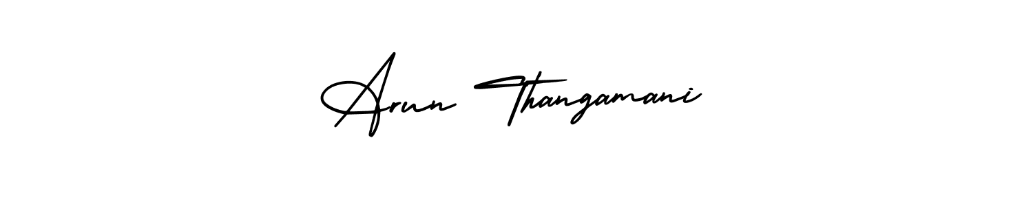 Make a beautiful signature design for name Arun Thangamani. With this signature (AmerikaSignatureDemo-Regular) style, you can create a handwritten signature for free. Arun Thangamani signature style 3 images and pictures png
