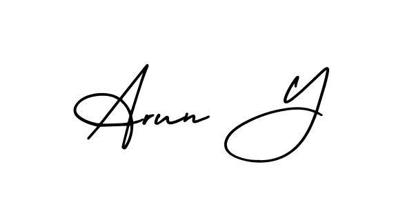 Also You can easily find your signature by using the search form. We will create Arun Y name handwritten signature images for you free of cost using AmerikaSignatureDemo-Regular sign style. Arun Y signature style 3 images and pictures png