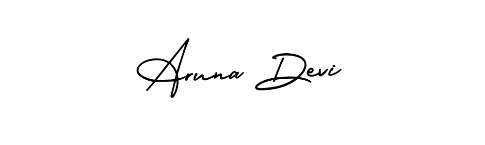 You should practise on your own different ways (AmerikaSignatureDemo-Regular) to write your name (Aruna Devi) in signature. don't let someone else do it for you. Aruna Devi signature style 3 images and pictures png