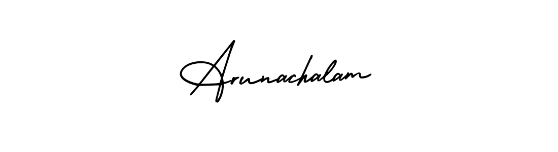 The best way (AmerikaSignatureDemo-Regular) to make a short signature is to pick only two or three words in your name. The name Arunachalam include a total of six letters. For converting this name. Arunachalam signature style 3 images and pictures png