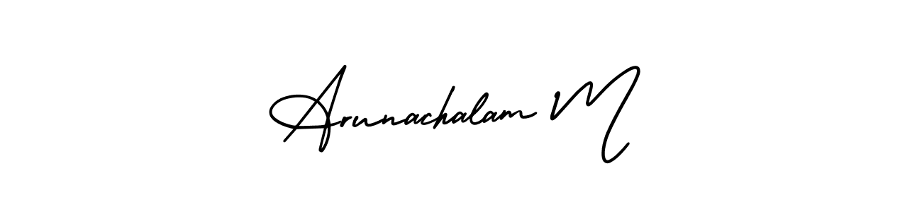 Similarly AmerikaSignatureDemo-Regular is the best handwritten signature design. Signature creator online .You can use it as an online autograph creator for name Arunachalam M. Arunachalam M signature style 3 images and pictures png