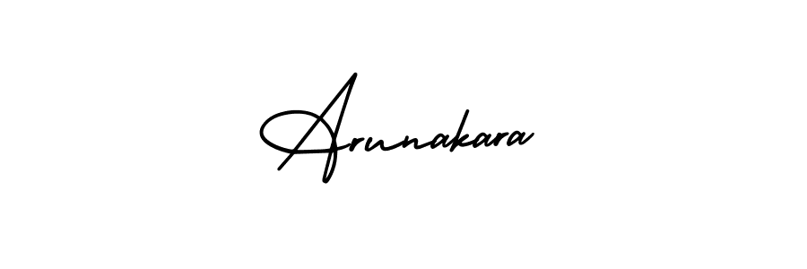 How to make Arunakara signature? AmerikaSignatureDemo-Regular is a professional autograph style. Create handwritten signature for Arunakara name. Arunakara signature style 3 images and pictures png