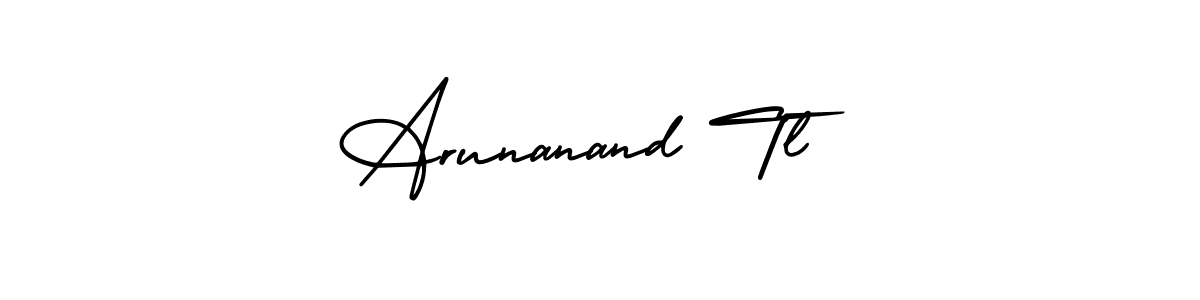 Use a signature maker to create a handwritten signature online. With this signature software, you can design (AmerikaSignatureDemo-Regular) your own signature for name Arunanand Tl. Arunanand Tl signature style 3 images and pictures png