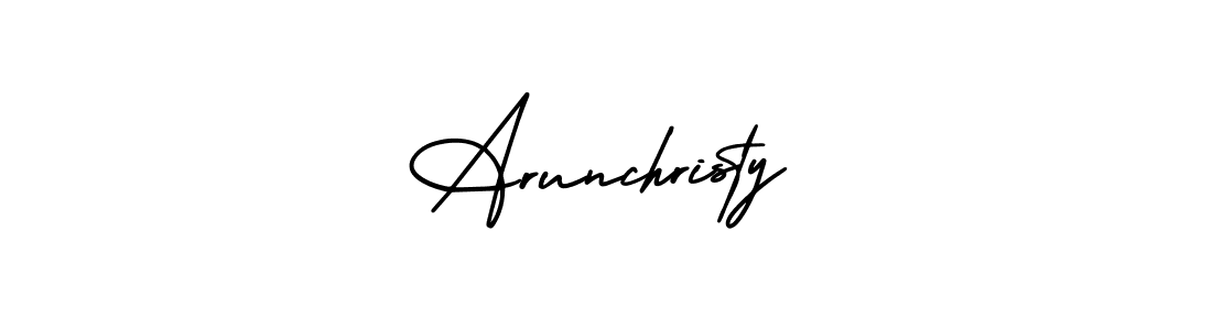 Make a beautiful signature design for name Arunchristy. With this signature (AmerikaSignatureDemo-Regular) style, you can create a handwritten signature for free. Arunchristy signature style 3 images and pictures png