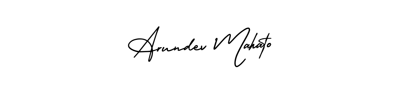 Arundev Mahato stylish signature style. Best Handwritten Sign (AmerikaSignatureDemo-Regular) for my name. Handwritten Signature Collection Ideas for my name Arundev Mahato. Arundev Mahato signature style 3 images and pictures png