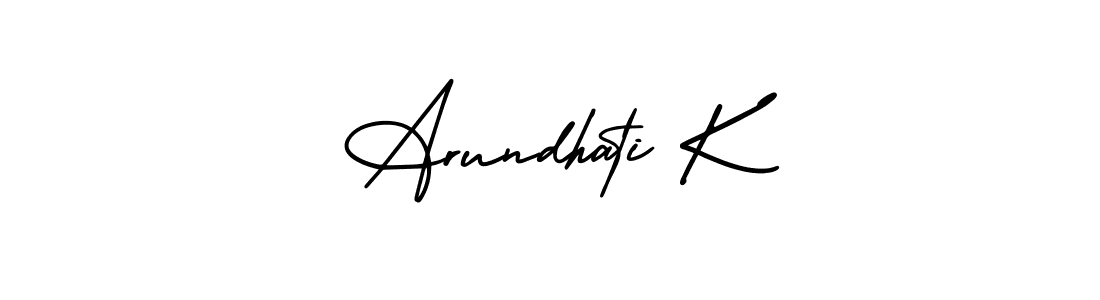How to Draw Arundhati K signature style? AmerikaSignatureDemo-Regular is a latest design signature styles for name Arundhati K. Arundhati K signature style 3 images and pictures png