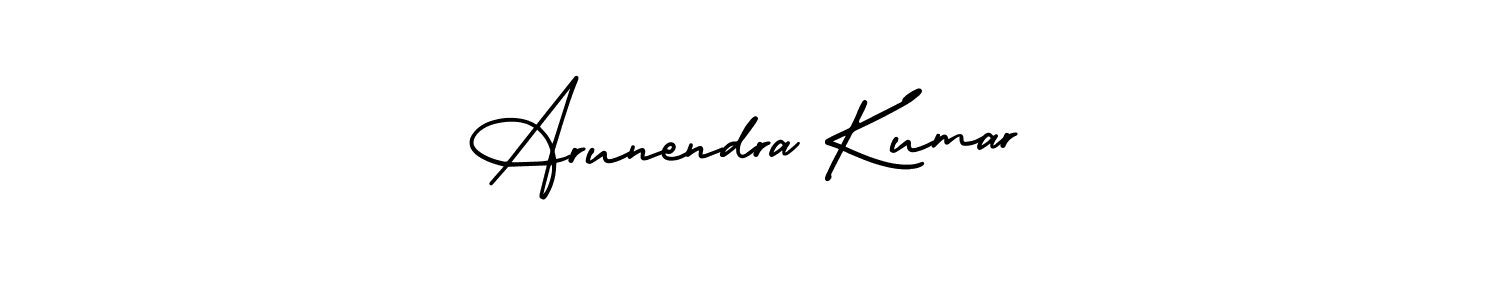 AmerikaSignatureDemo-Regular is a professional signature style that is perfect for those who want to add a touch of class to their signature. It is also a great choice for those who want to make their signature more unique. Get Arunendra Kumar name to fancy signature for free. Arunendra Kumar signature style 3 images and pictures png