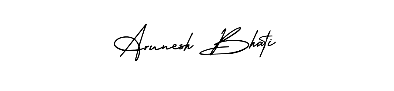 Create a beautiful signature design for name Arunesh Bhati. With this signature (AmerikaSignatureDemo-Regular) fonts, you can make a handwritten signature for free. Arunesh Bhati signature style 3 images and pictures png
