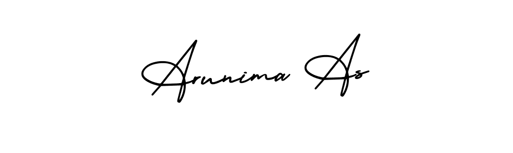 It looks lik you need a new signature style for name Arunima As. Design unique handwritten (AmerikaSignatureDemo-Regular) signature with our free signature maker in just a few clicks. Arunima As signature style 3 images and pictures png