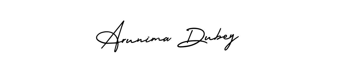 How to make Arunima Dubey name signature. Use AmerikaSignatureDemo-Regular style for creating short signs online. This is the latest handwritten sign. Arunima Dubey signature style 3 images and pictures png