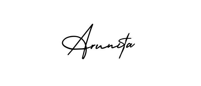 How to make Arunita signature? AmerikaSignatureDemo-Regular is a professional autograph style. Create handwritten signature for Arunita name. Arunita signature style 3 images and pictures png