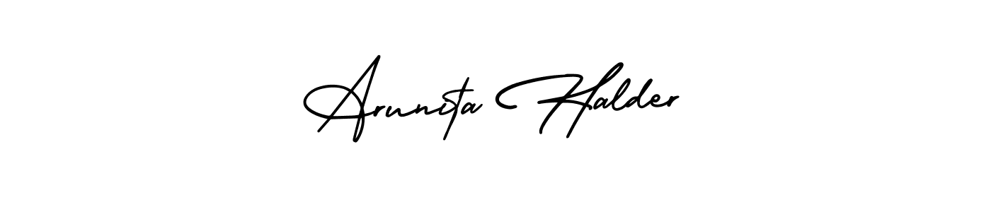 Make a beautiful signature design for name Arunita Halder. With this signature (AmerikaSignatureDemo-Regular) style, you can create a handwritten signature for free. Arunita Halder signature style 3 images and pictures png