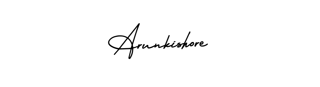 Similarly AmerikaSignatureDemo-Regular is the best handwritten signature design. Signature creator online .You can use it as an online autograph creator for name Arunkishore. Arunkishore signature style 3 images and pictures png