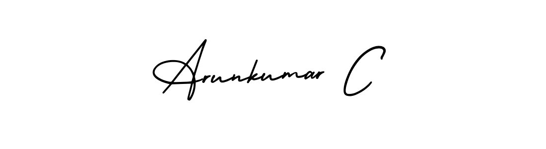 Design your own signature with our free online signature maker. With this signature software, you can create a handwritten (AmerikaSignatureDemo-Regular) signature for name Arunkumar C. Arunkumar C signature style 3 images and pictures png