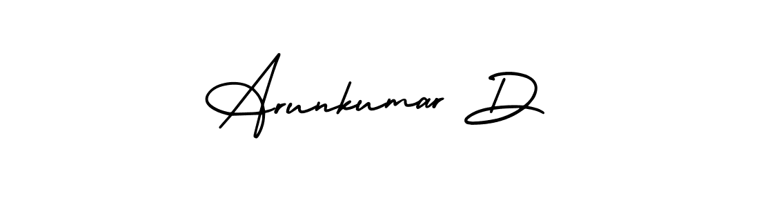 This is the best signature style for the Arunkumar D name. Also you like these signature font (AmerikaSignatureDemo-Regular). Mix name signature. Arunkumar D signature style 3 images and pictures png