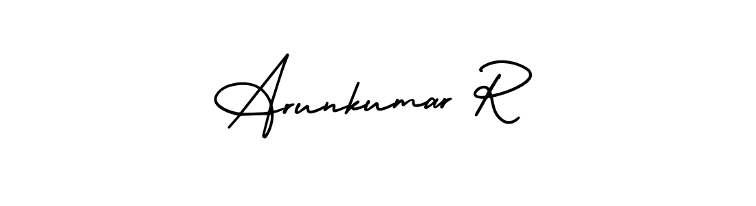 AmerikaSignatureDemo-Regular is a professional signature style that is perfect for those who want to add a touch of class to their signature. It is also a great choice for those who want to make their signature more unique. Get Arunkumar R name to fancy signature for free. Arunkumar R signature style 3 images and pictures png
