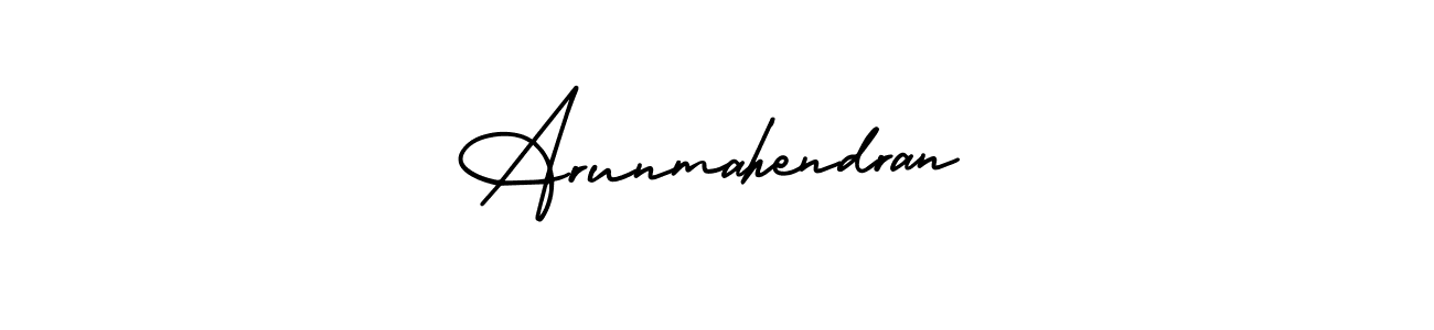 The best way (AmerikaSignatureDemo-Regular) to make a short signature is to pick only two or three words in your name. The name Arunmahendran include a total of six letters. For converting this name. Arunmahendran signature style 3 images and pictures png